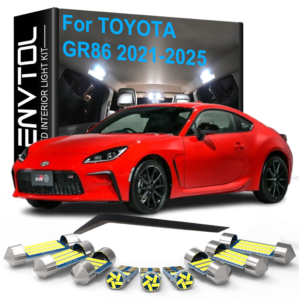 AutoGlowLED LED Interior Light Kit for Toyota GR86 2021-2025, 10pcs Canbus