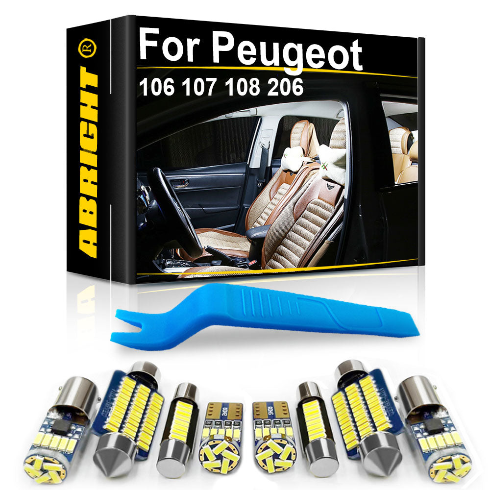 AutoGlowLED Car LED Interior Light Kit for Peugeot 106 107 108 206 Canbus