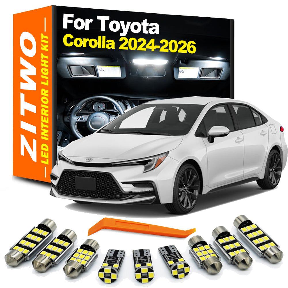 AutoGlowLED 10Pcs Canbus LED Interior Light Kit for Toyota Corolla 2024-2026