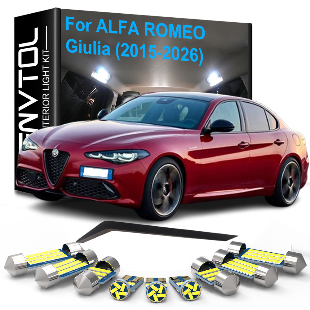 AutoGlowLED 11pcs LED Interior Lights Canbus Kit for Alfa Romeo Giulia