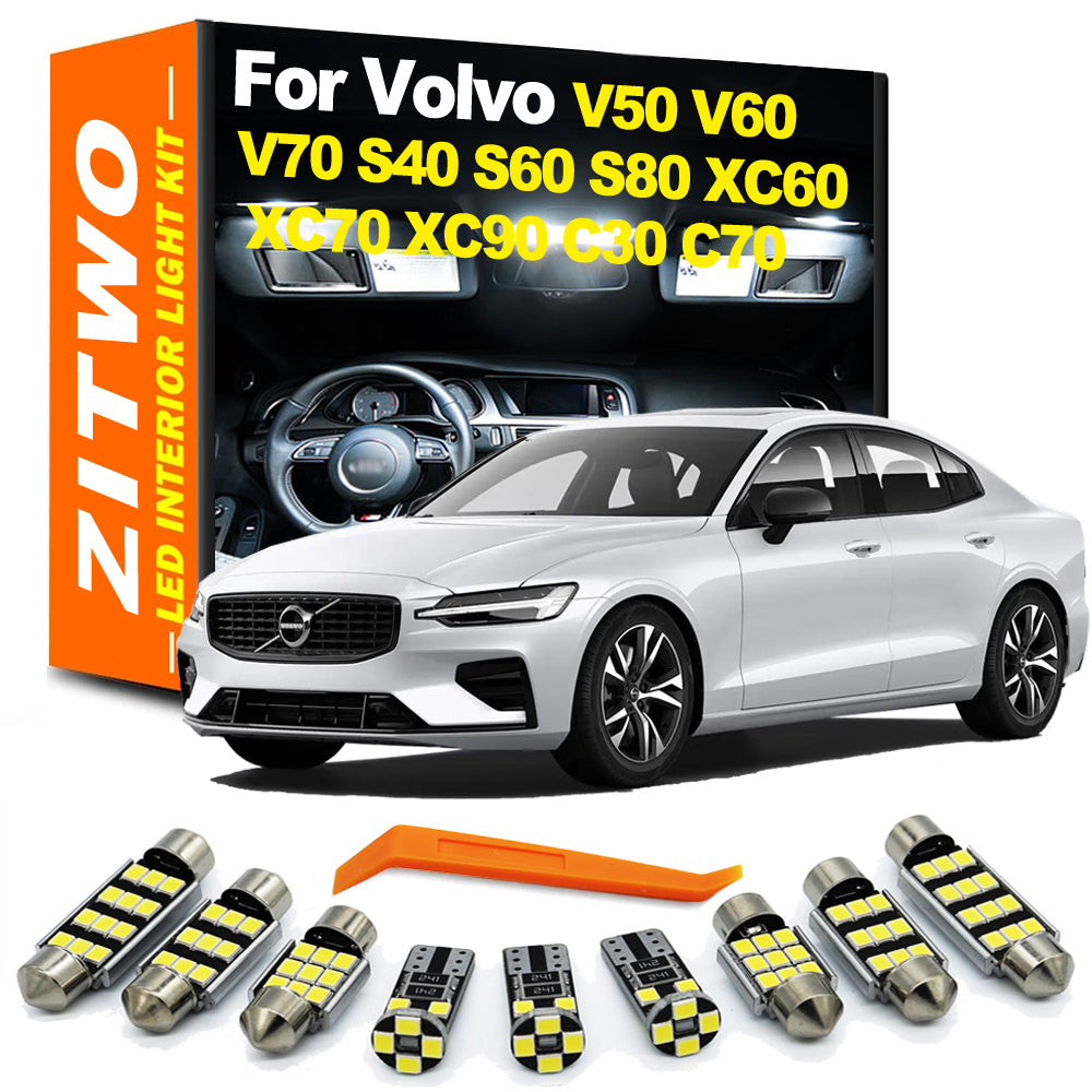 AutoGlowLED Canbus No Error LED Interior Light Kit for Volvo S40 S60 S80 V50 V60 V70 XC60 XC70 XC90 C30 C70