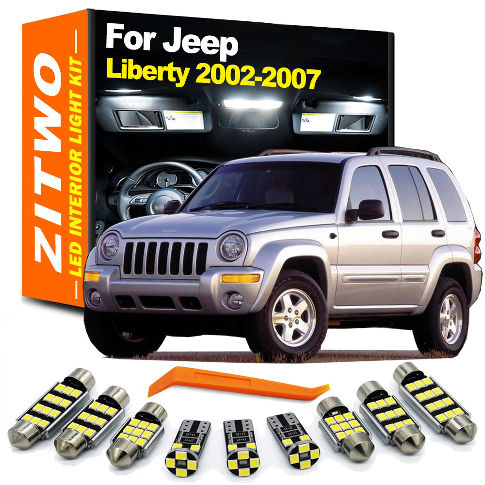 AutoGlowLED 14Pcs Interior LED Light Kit for Jeep Liberty 2002-2007 Canbus