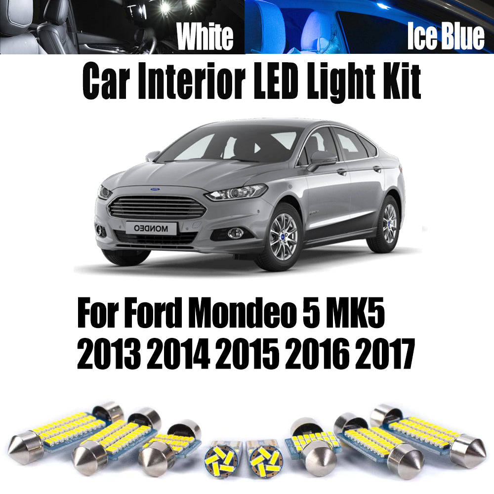 AutoGlowLED LED Interior Light Kit for Ford Mondeo MK5 2013-2017 7Pcs Canbus