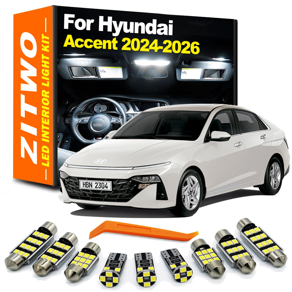 AutoGlowLED Interior LED Light Kit for Hyundai Accent 2024-2026, Canbus Error Free