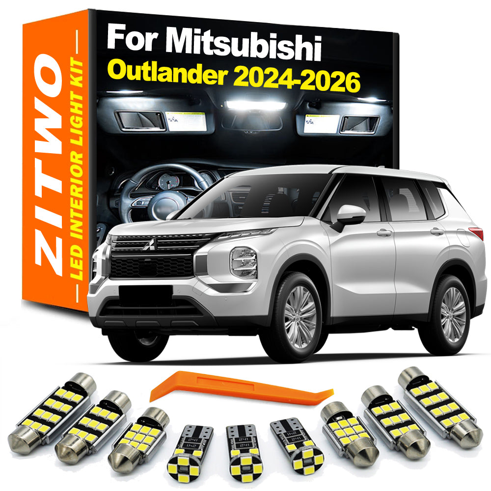 AutoGlowLED 12Pcs LED Interior Light Kit for Mitsubishi Outlander 2024-2026