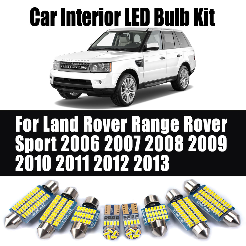 AutoGlowLED 16Pc Canbus LED Interior Light Kit for Land Rover Range Rover Sport 2006-2013