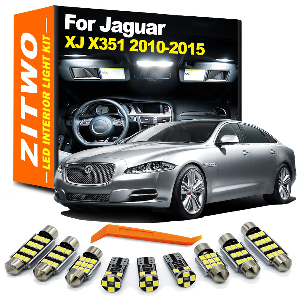 AutoGlowLED 18Pcs LED Interior Light Kit for Jaguar XJ X351 XJL XJR 2010-2015