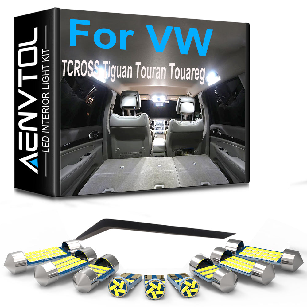 AutoGlowLED Canbus LED Interior Light Kit for VW T-Cross Tiguan Touareg Touran