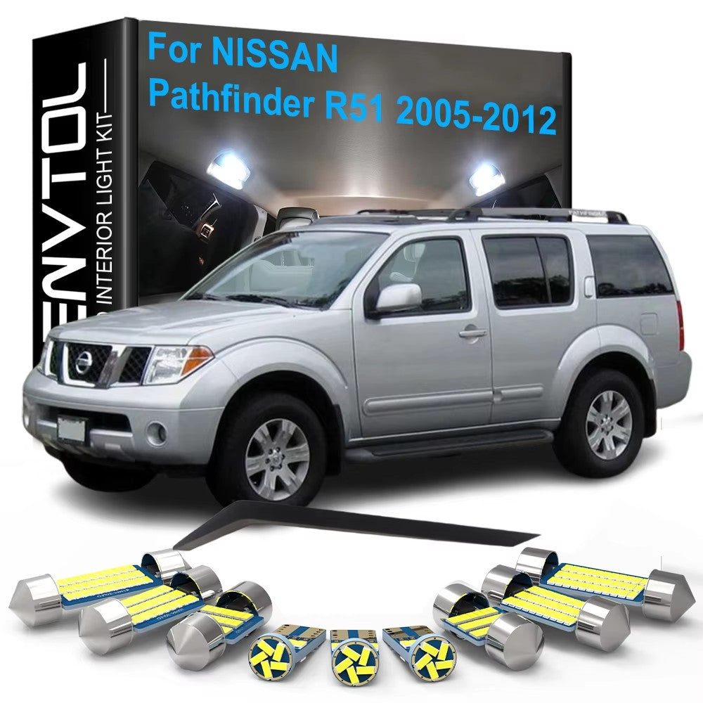 AutoGlowLED 13pc LED Interior Light Kit for Nissan Pathfinder R51 2005-2012 Canbus