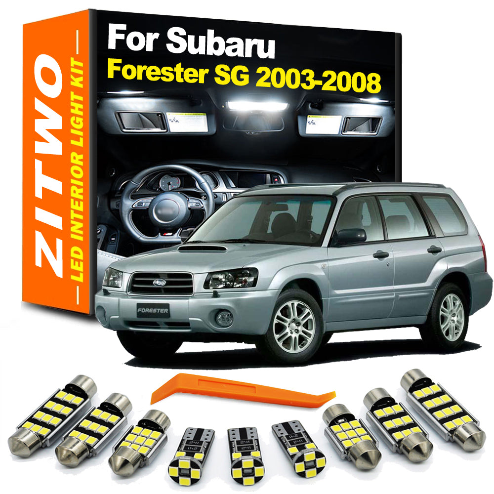 AutoGlowLED 9 LED Interior Light Kit for Subaru Forester SG 2003-2008