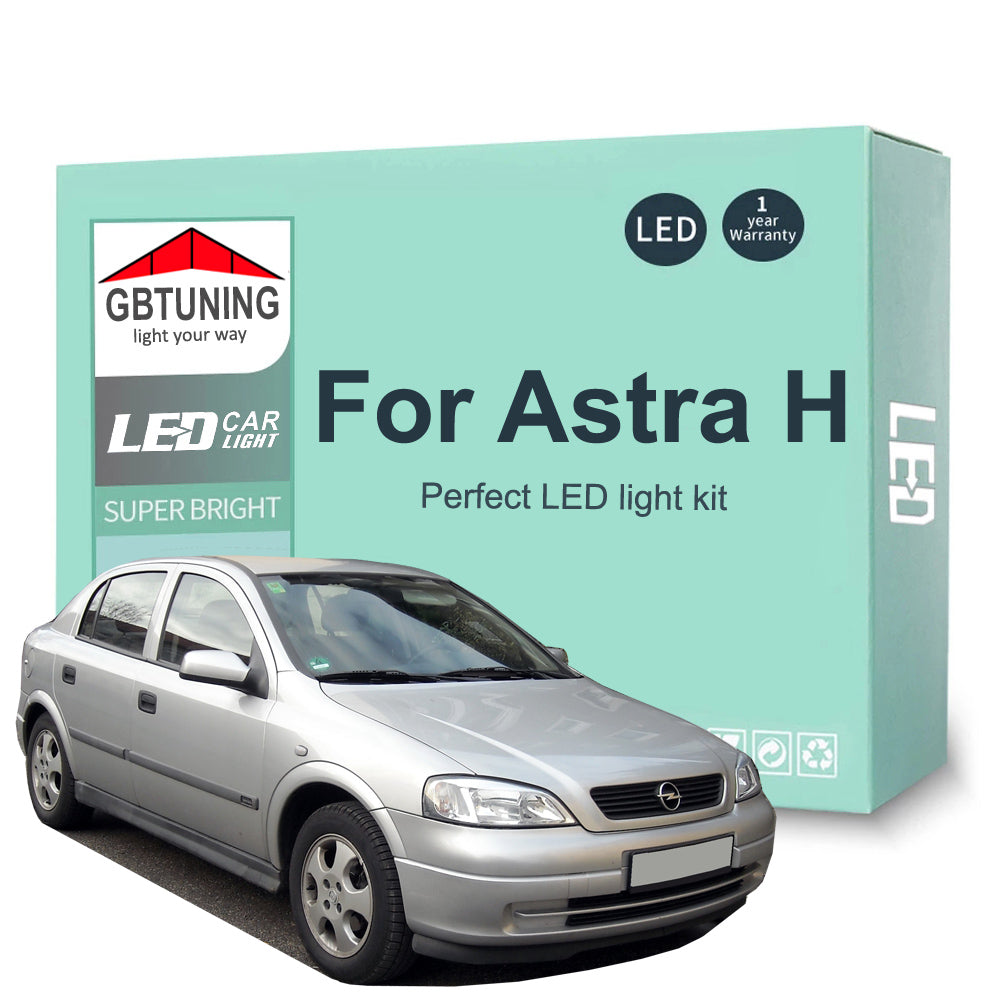 AutoGlowLED 13Pc Canbus LED Interior Light Kit for Vauxhall Opel Astra H 2004-2009