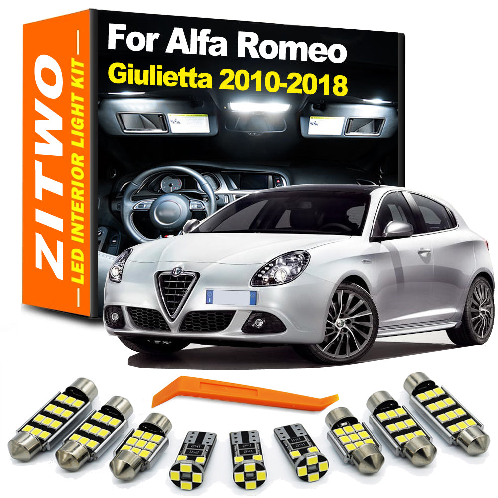 AutoGlowLED 14-Piece LED Interior Light Kit for Alfa Romeo Giulietta 2010-2018