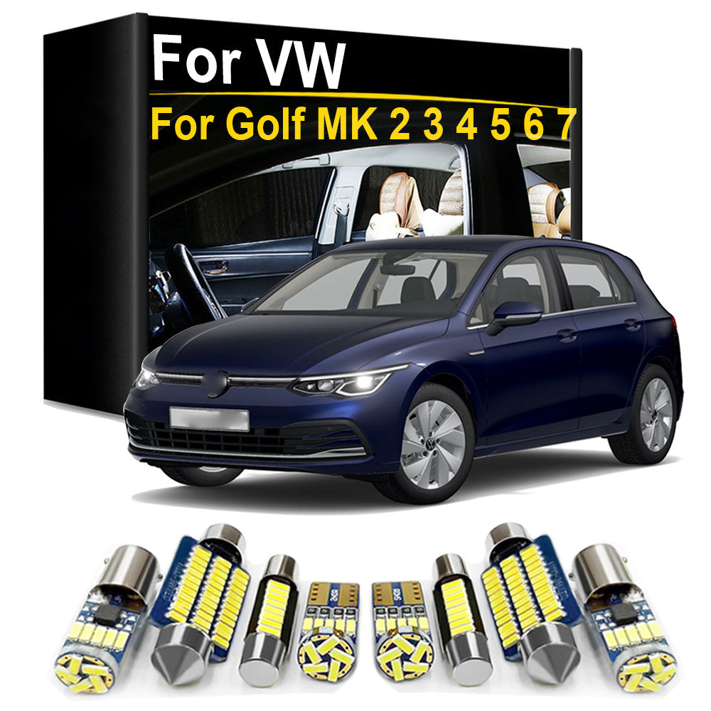 AutoGlowLED Interior LED Light Kit for VW Golf MK2-MK7 Canbus Error Free