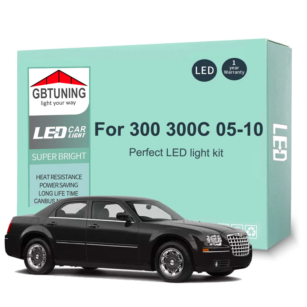 AutoGlowLED 17Pcs Canbus LED Interior Light Kit for Chrysler 300 300C 2005-2010