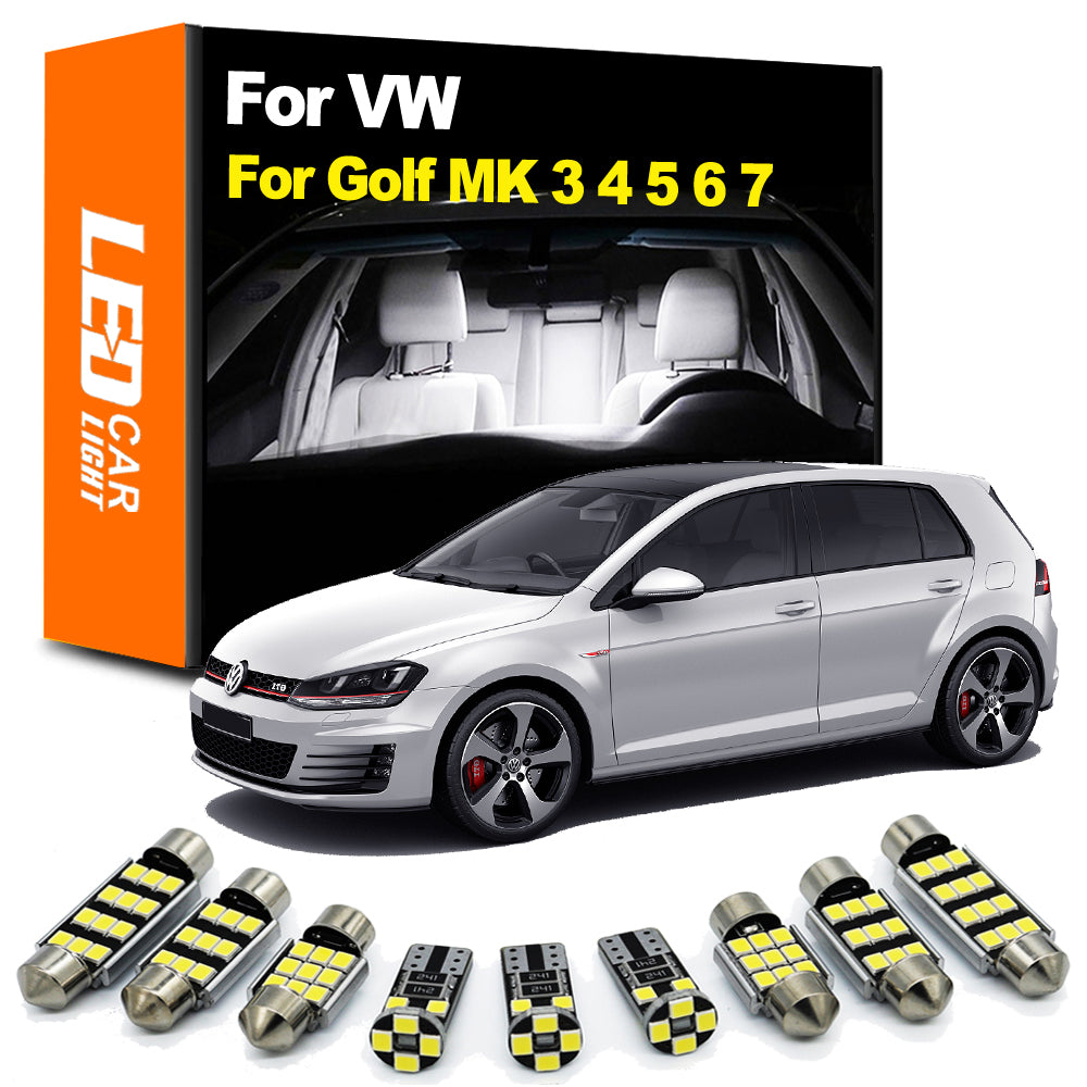 AutoGlowLED Interior LED Light Kit for Volkswagen VW Golf MK3-MK7