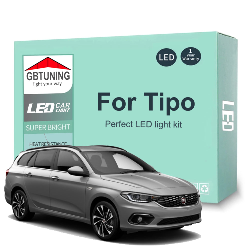 AutoGlowLED 11Pc Canbus LED Interior Light Kit for Fiat Tipo 2015-2023