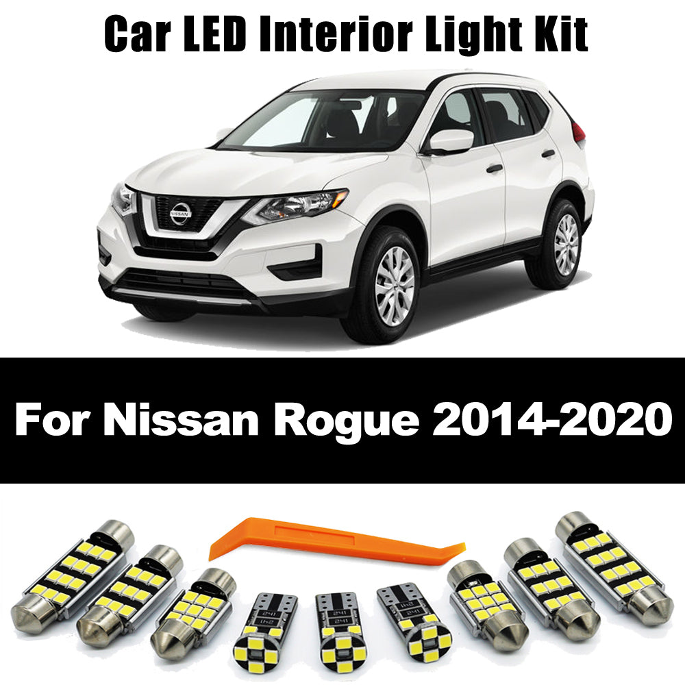 AutoGlowLED 12pc LED Interior Light Kit for Nissan Rogue 2014-2020 Canbus