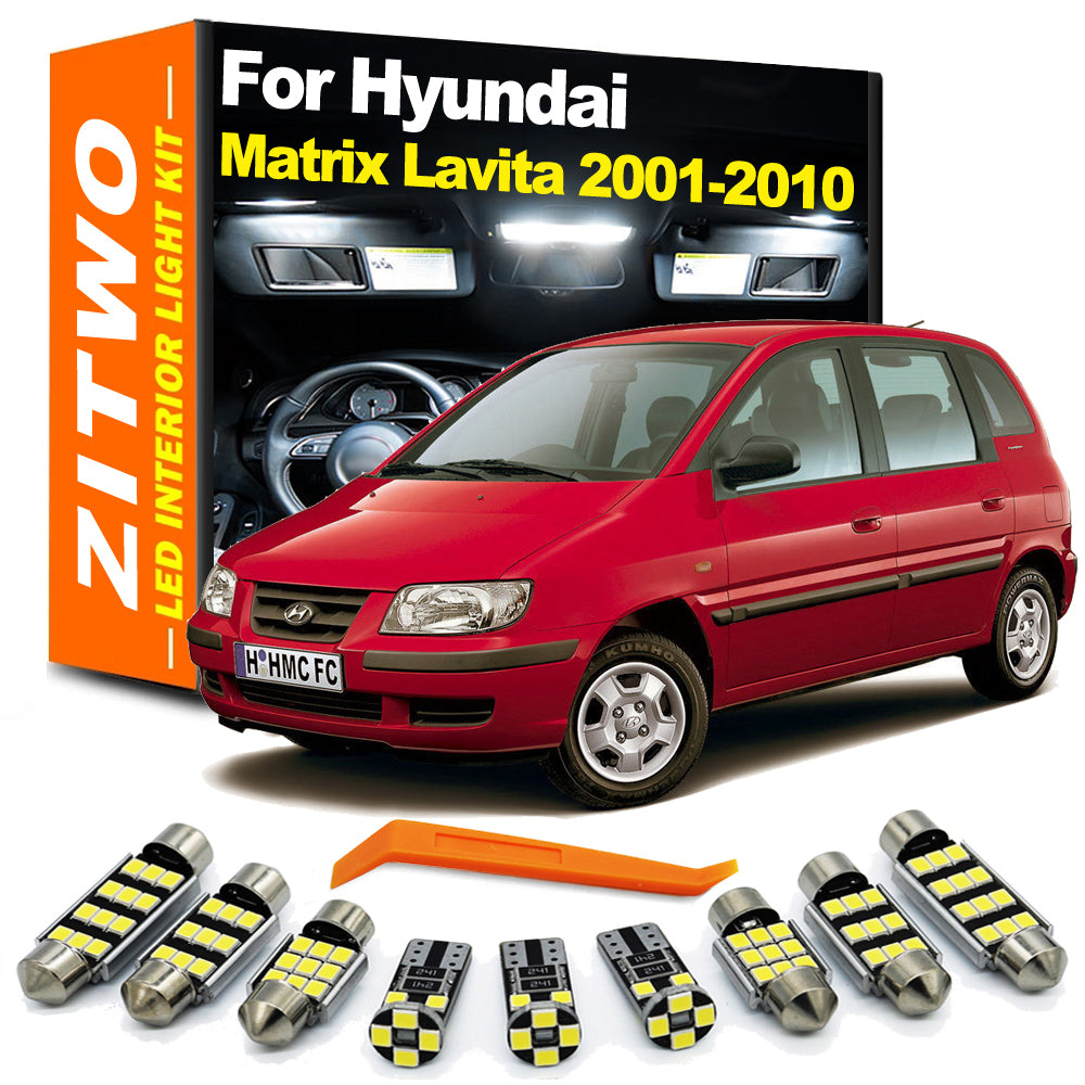 AutoGlowLED 8Pcs LED Interior Light Kit for Hyundai Matrix Lavita 2001-2010