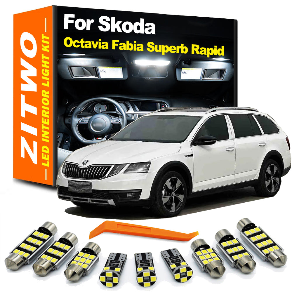 AutoGlowLED Canbus LED Interior Light Kit for Skoda Octavia Fabia Superb Rapid Karoq Yeti Kodiaq