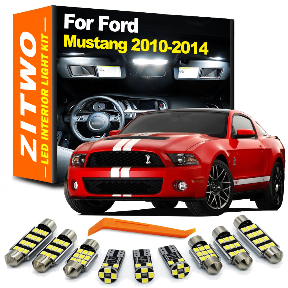 AutoGlowLED 11-Piece LED Interior Light Kit for Ford Mustang 2010-2014