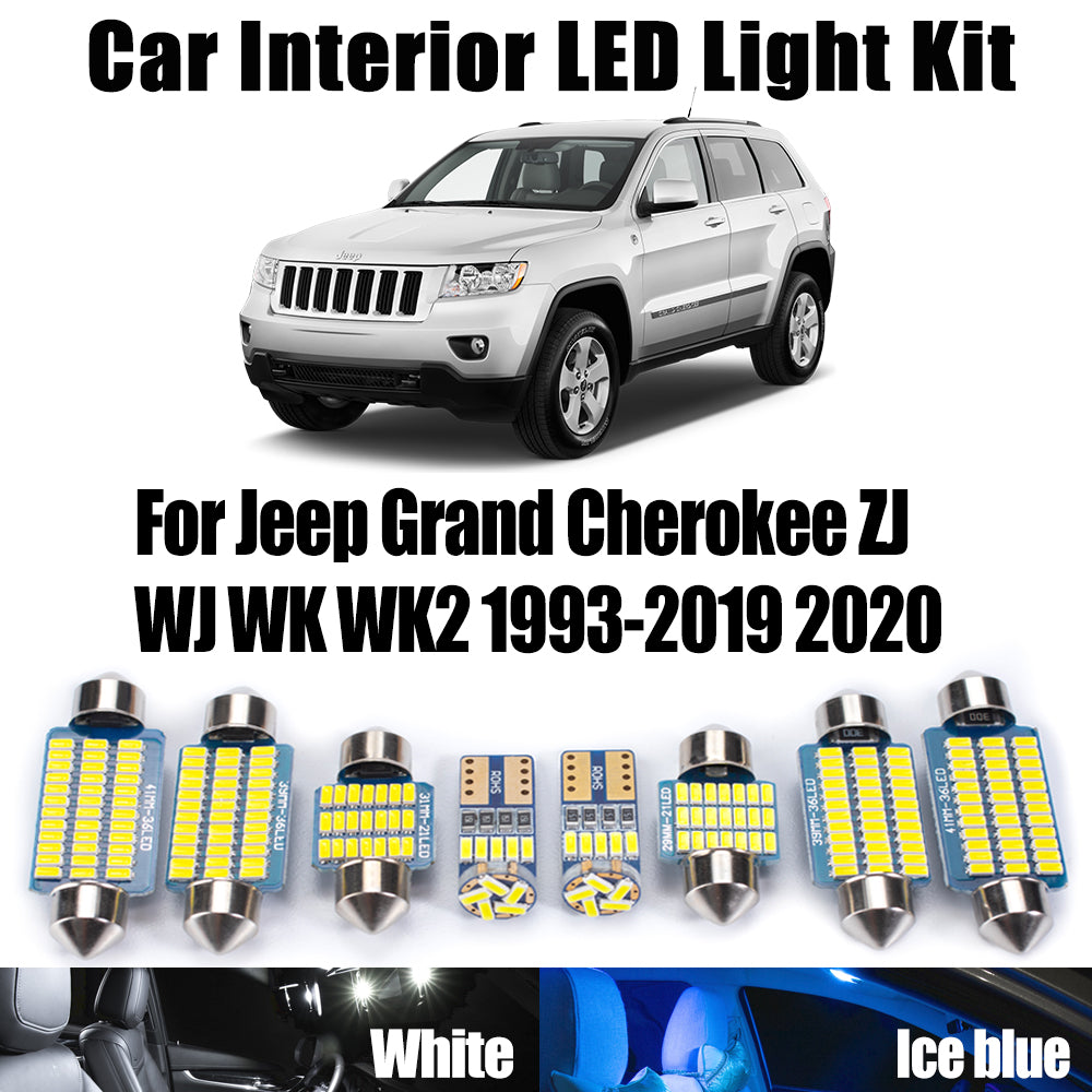 AutoGlowLED Jeep Grand Cherokee LED Interior Light Kit Canbus Error Free