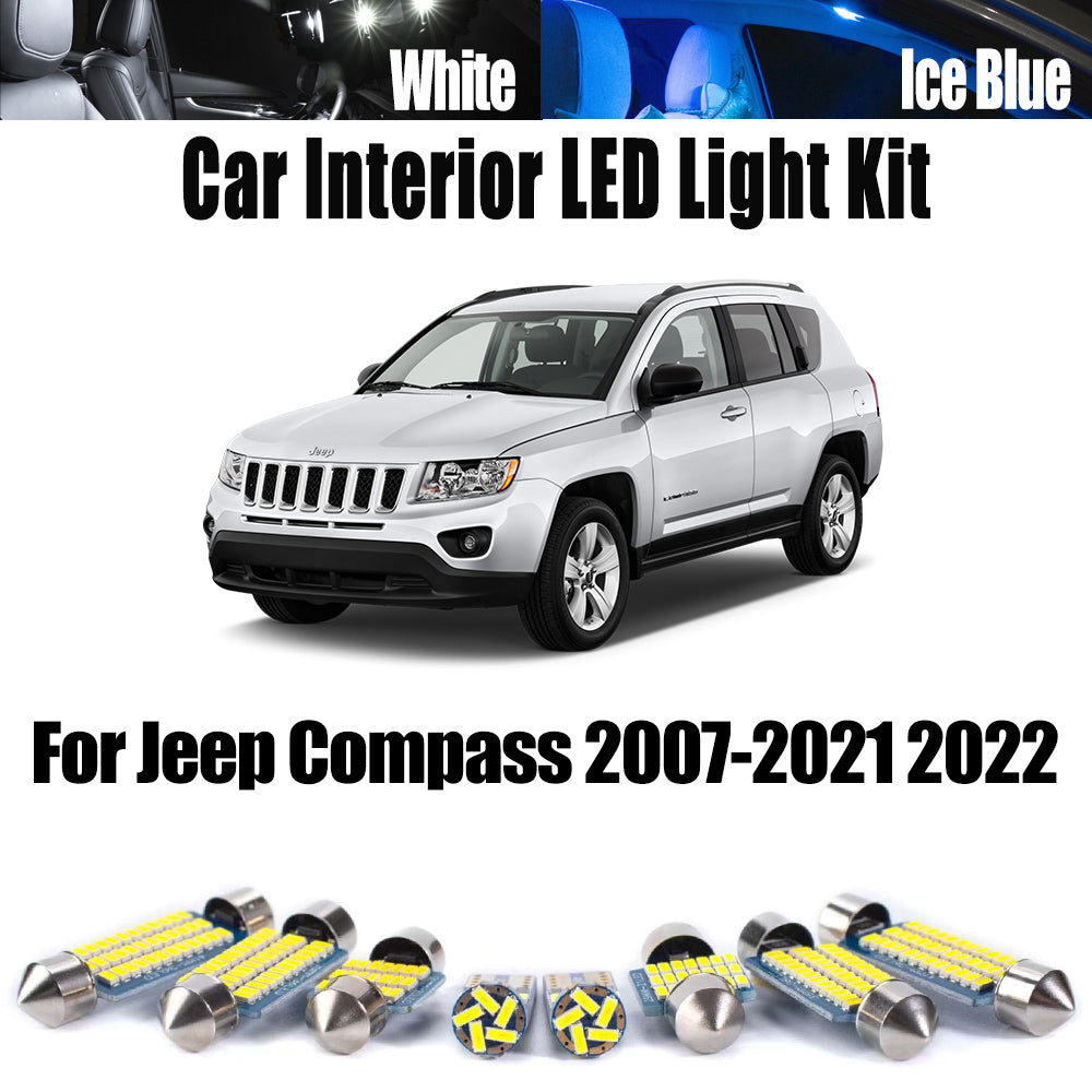 AutoGlowLED LED Interior Light Kit for Jeep Compass 2007-2022 Canbus