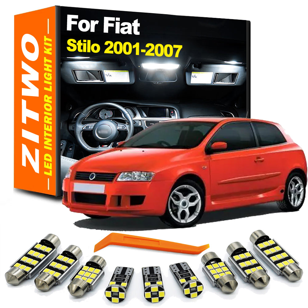 AutoGlowLED 14Pcs LED Interior Light Kit for Fiat Stilo 2001-2007