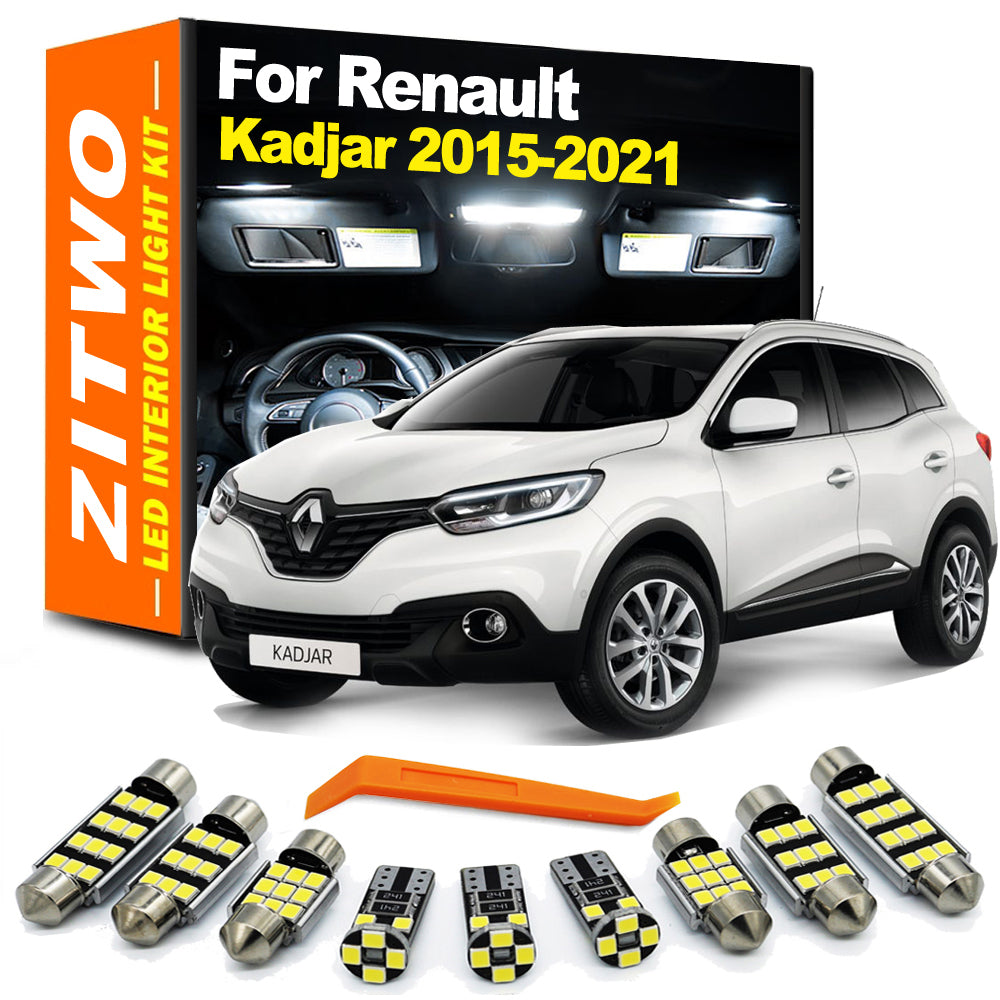 AutoGlowLED 14Pcs LED Interior Light Kit for Renault Kadjar 2015-2021