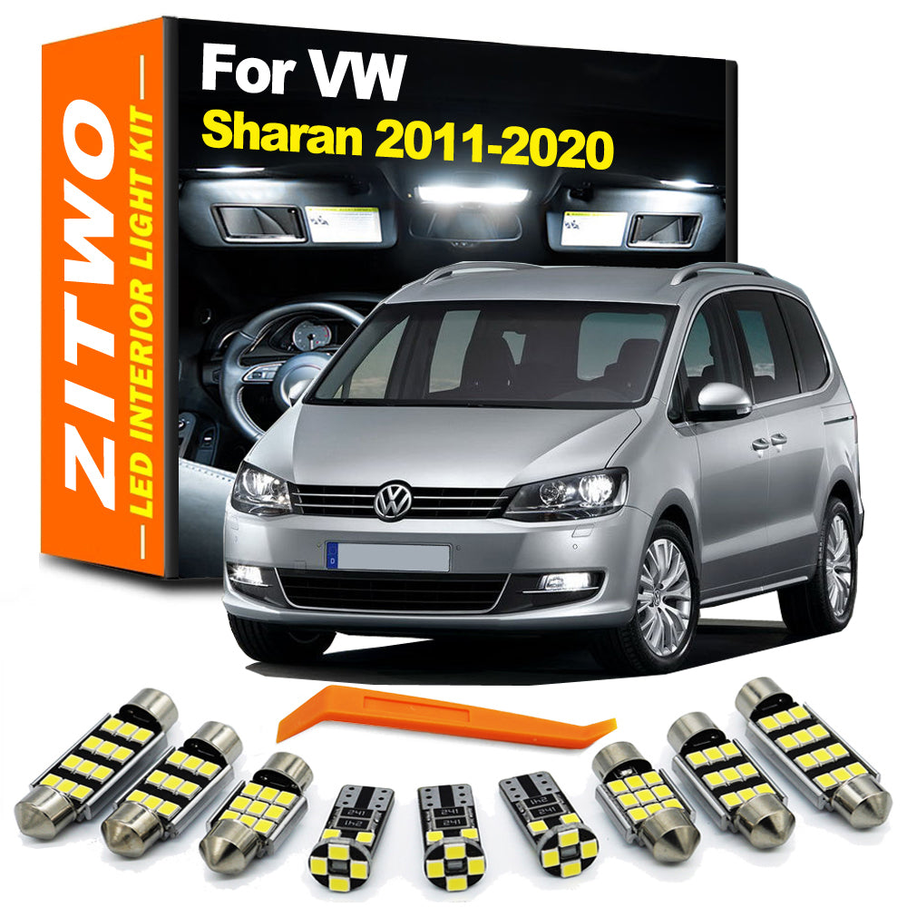 AutoGlowLED 13Pcs LED Interior Light Kit for VW Sharan 7N 2011-2020