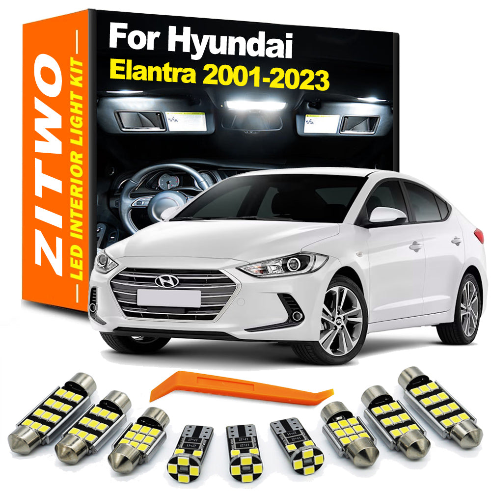 AutoGlowLED LED Interior Dome Reading Map Light Kit for Hyundai Elantra 2001-2023