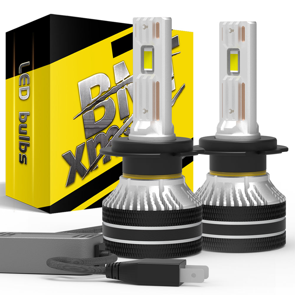 AutoGlowLED H7 LED Headlight Bulbs 140W 40000LM Canbus 6000K White 2pcs