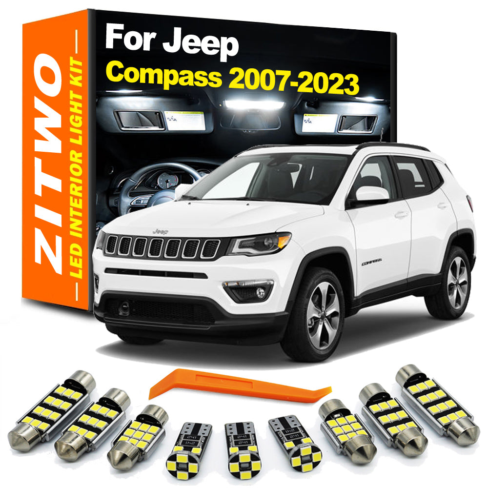 AutoGlowLED Canbus LED Interior Light Kit for Jeep Compass 2007-2024