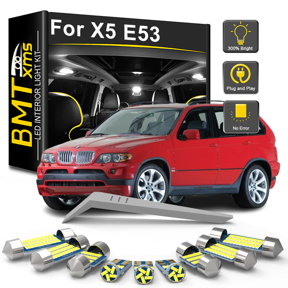 AutoGlowLED LED Interior Light Kit for BMW X5 E53 2000-2006 Reading Lamp
