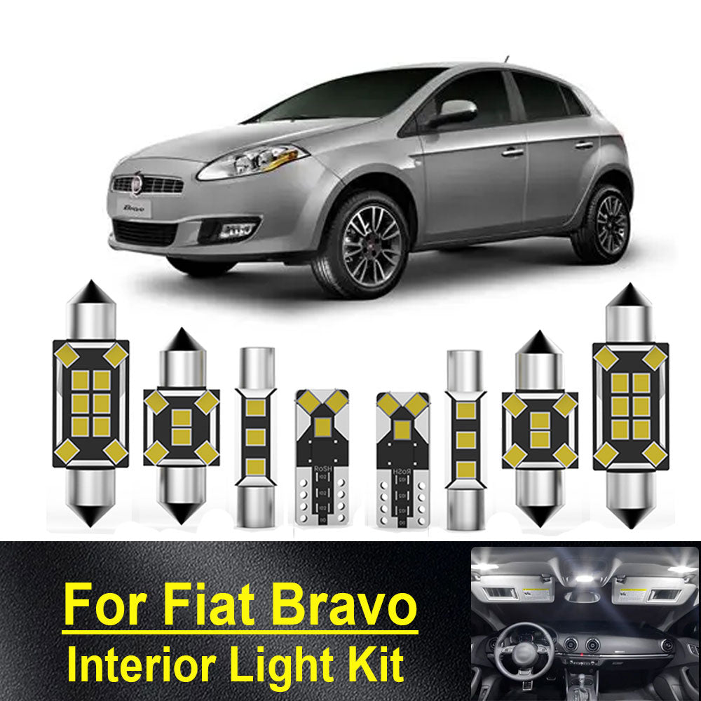 AutoGlowLED LED Interior Dome Trunk Light Kit for Fiat Bravo Punto