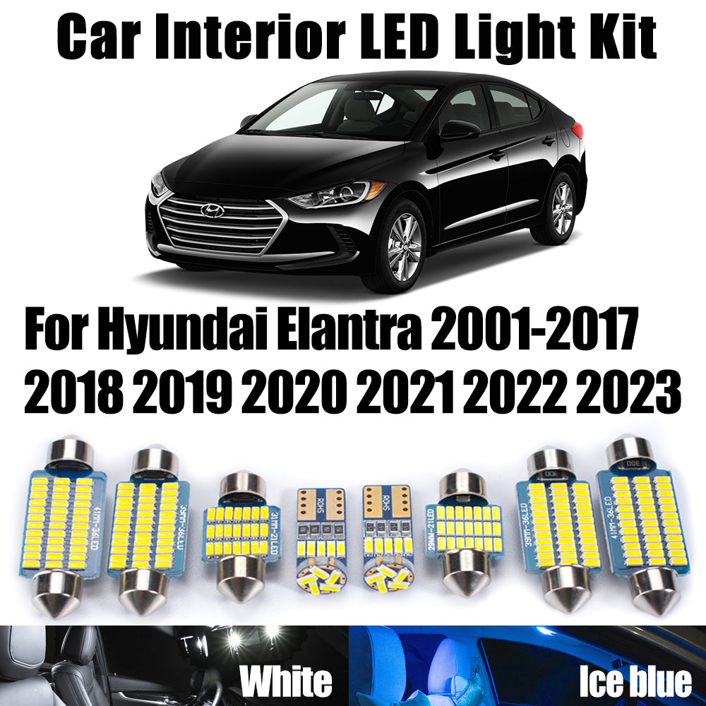 AutoGlowLED Canbus LED Interior Light Kit for Hyundai Elantra 2001-2023