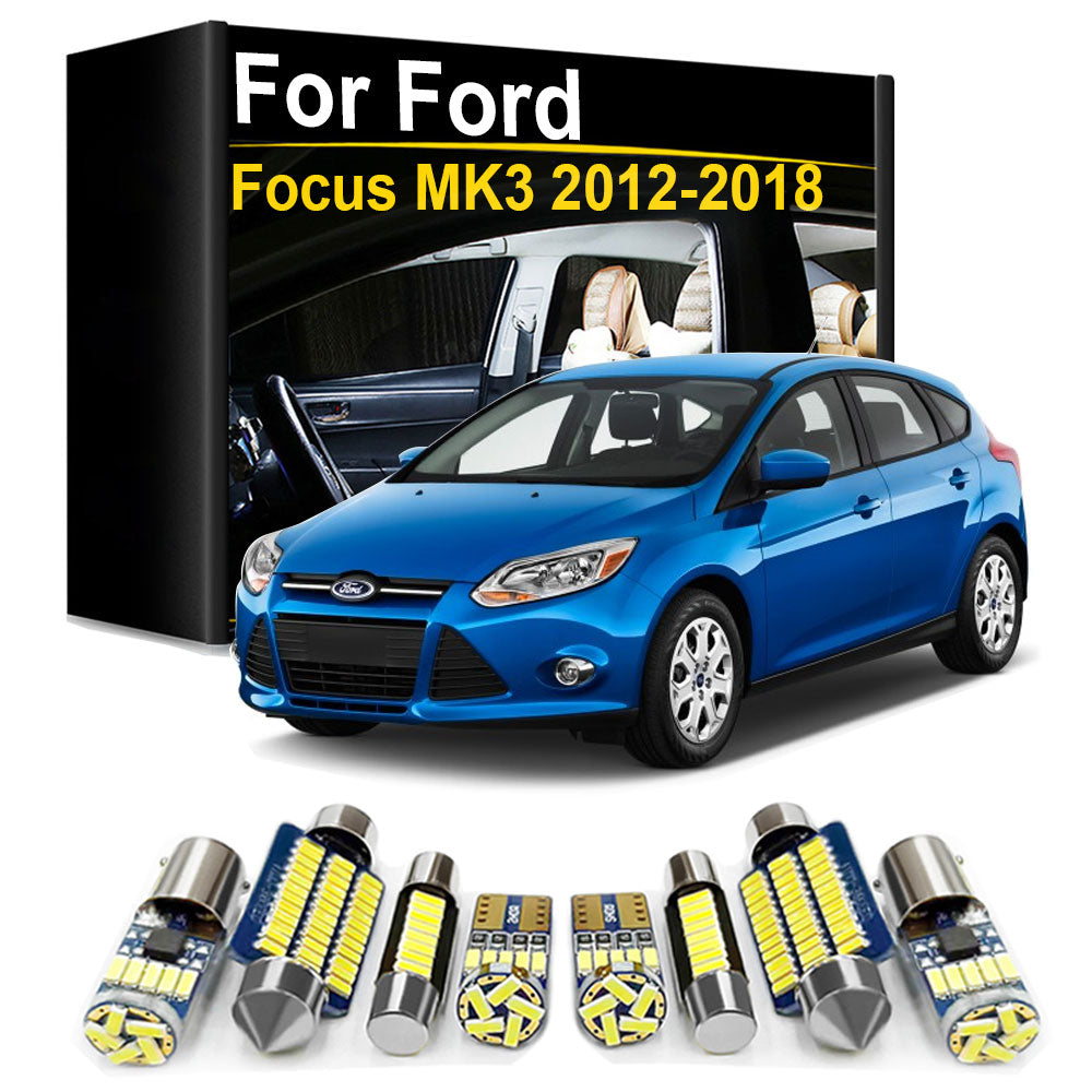 AutoGlowLED Interior LED Light Kit for Ford Focus 3 MK3 ST 2012-2018 Canbus