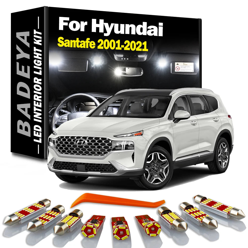 AutoGlowLED LED Interior Light Kit for Hyundai Santa Fe 2001-2021