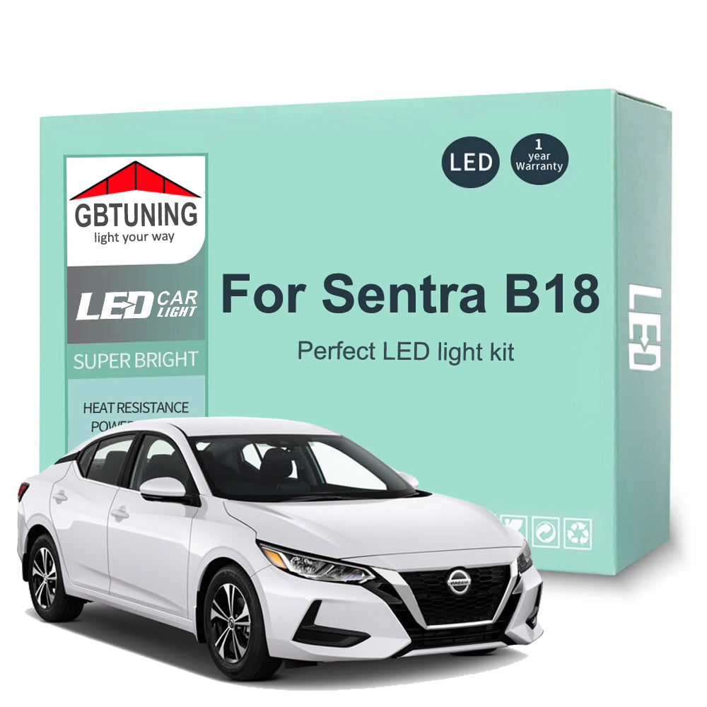 AutoGlowLED 9Pcs LED Interior Light Kit for Nissan Sentra B18 2020-2023 Canbus