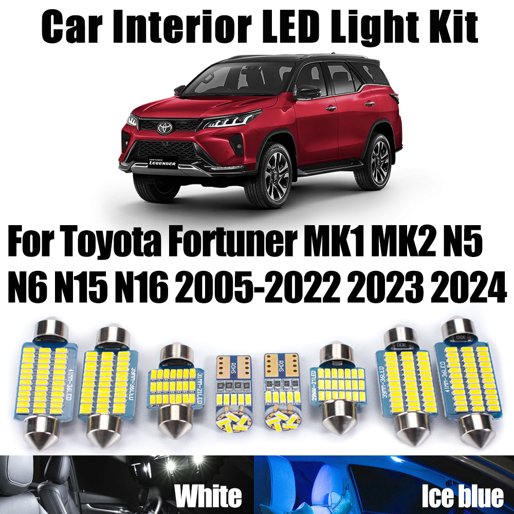 AutoGlowLED LED Interior Light Kit for Toyota Fortuner 2005-2024