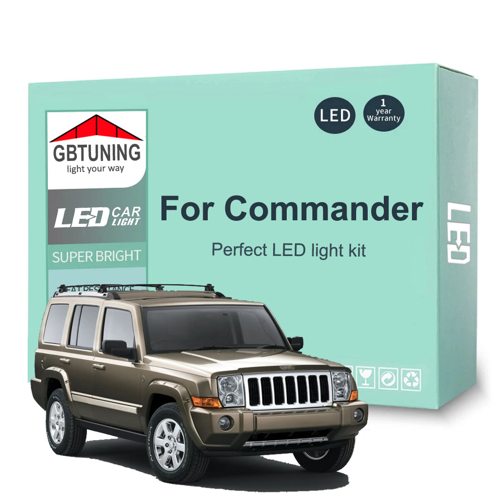 AutoGlowLED 14Pc LED Interior Light Kit for Jeep Commander 2006-2010 Canbus