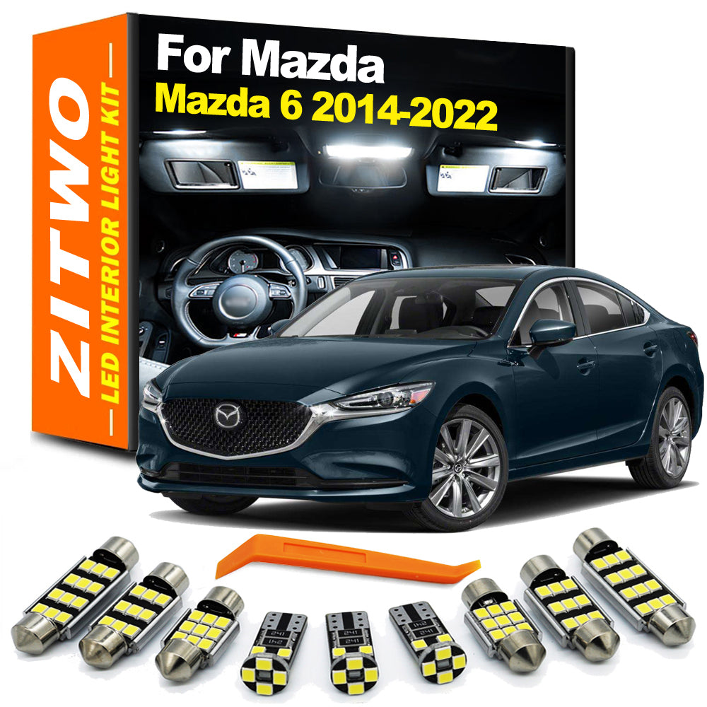 AutoGlowLED 13Pcs LED Interior Light Kit for Mazda 6 2014-2022