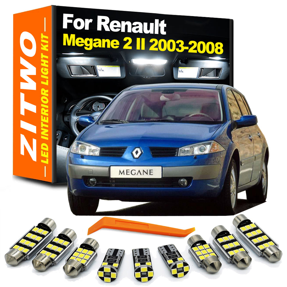 AutoGlowLED 16Pcs LED Interior Light Kit for Renault Megane 2 MK2 2003-2008