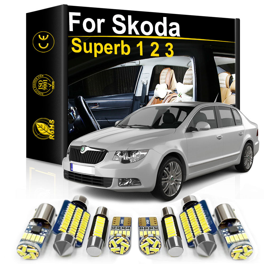 AutoGlowLED Skoda Superb Interior LED Light Kit Canbus Error Free