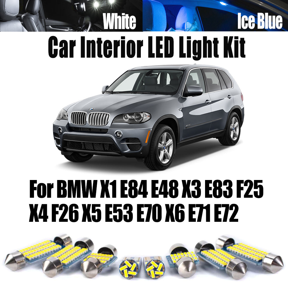 AutoGlowLED Canbus LED Interior Light Kit for BMW X1 X3 X4 X5 X6