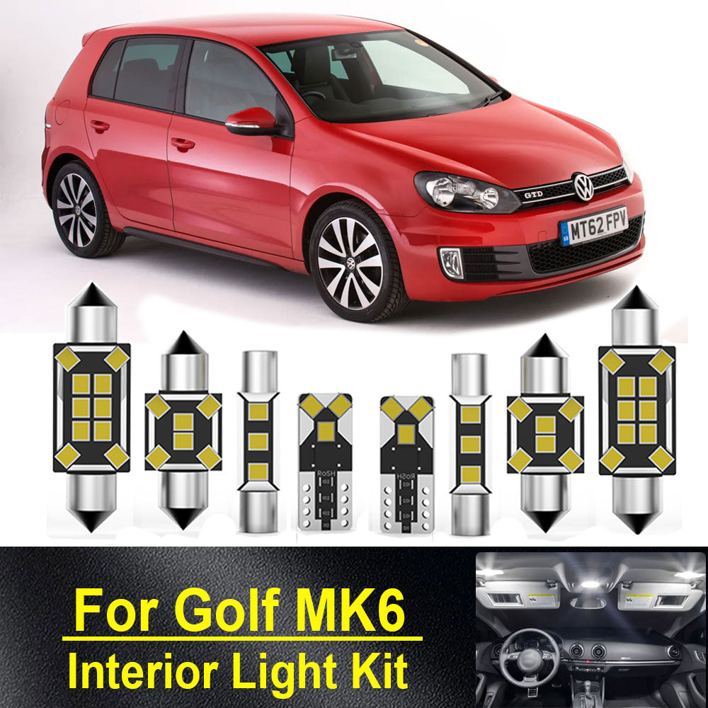 AutoGlowLED Canbus LED Interior Light Kit for VW Golf MK6 GTI 2010-2014