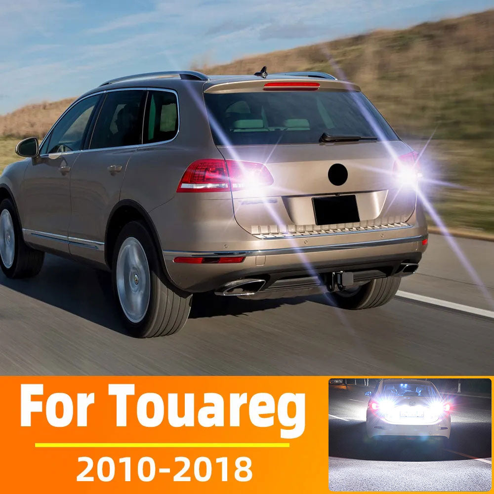 AutoGlowLED LED Reverse Light for VW Touareg 7P 2010-2018, 2pcs White Backup Lamp Bulbs