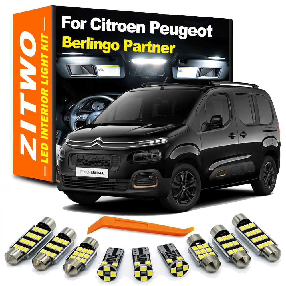 AutoGlowLED LED Interior Light Kit for Citroen Berlingo Peugeot Partner 2007-2024