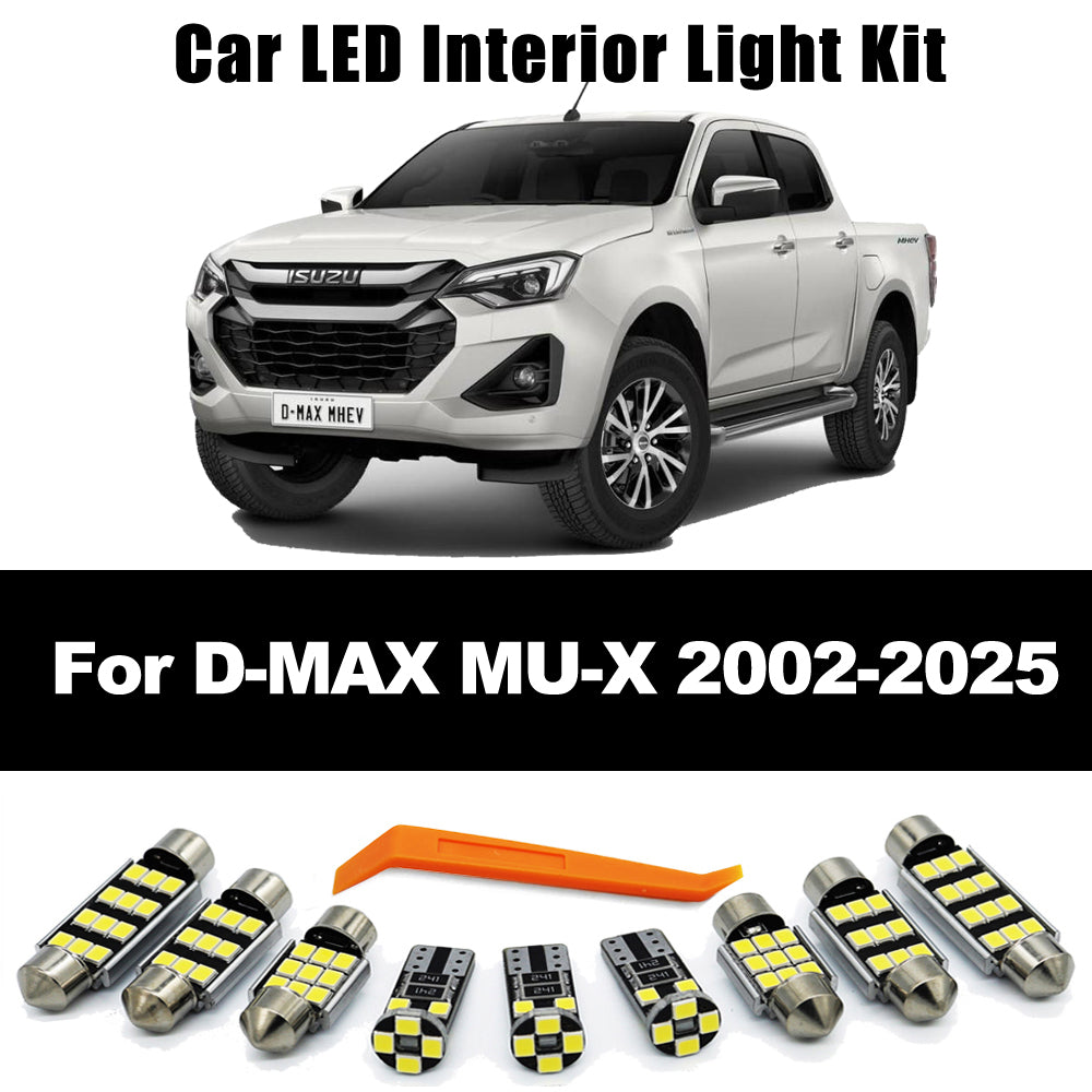 AutoGlowLED Canbus LED Interior License Plate Light Kit for Isuzu D-MAX/MU-X 2002-2025