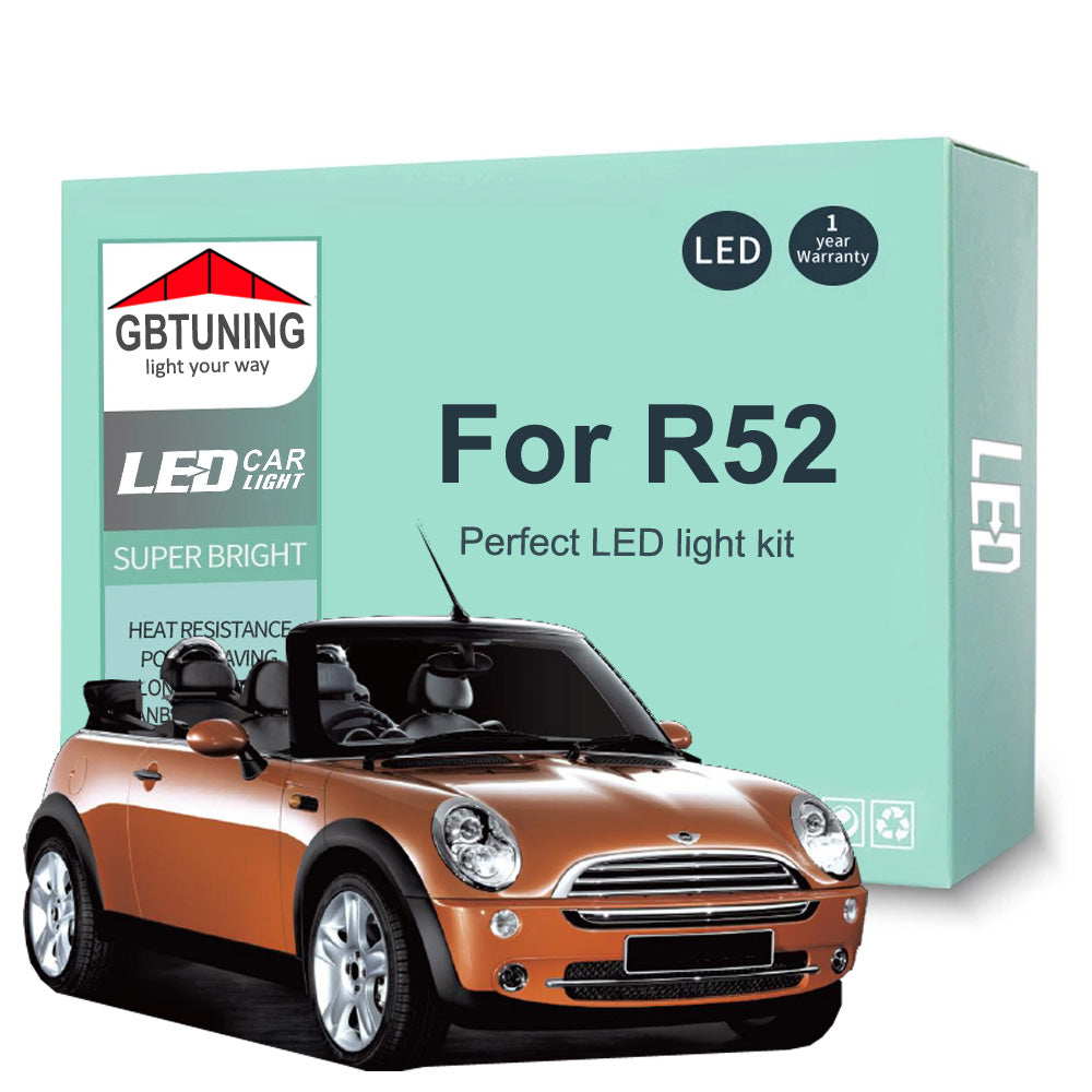 AutoGlowLED Canbus LED Interior Light Kit for Mini R52 Cabrio 2004-2007