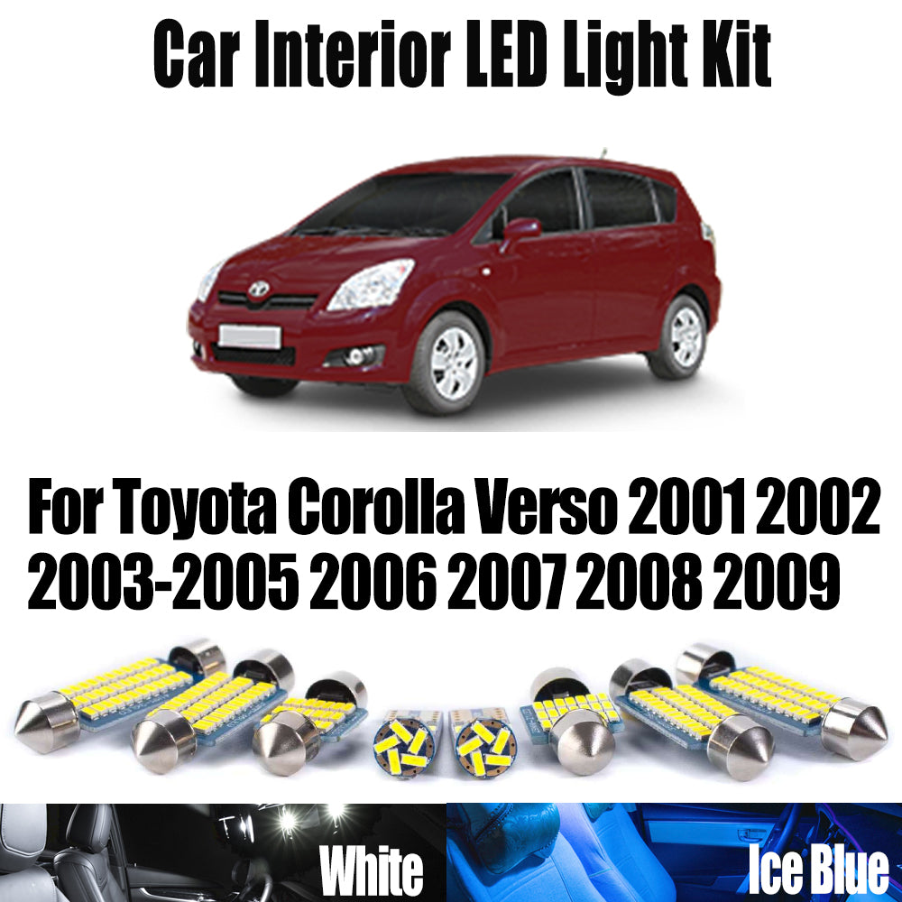 AutoGlowLED Canbus LED Interior Light Kit for Toyota Corolla Verso 2001-2009